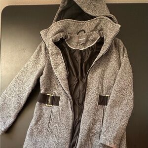 Roots Women's Gray Hooded Puffer Coat